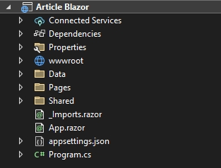 blazor  server project